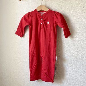 NWT Endue Red Long Sleeve Snap Romper Size 3-6 Months